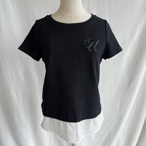 UNTITLED レディース　2 半袖Tシャツ カットソー ブラック　ホワイト　ワールド