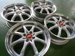 ◆RAYS ITC Sebring◆16×6J +43 4H 100◆アルミホイール4本　レイズ　セブリング　シルバー　【24041201】