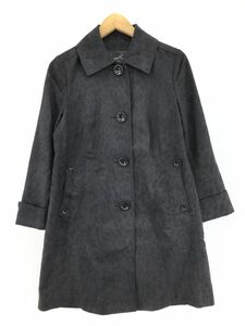 HYSTERIC GLAMOUR ヒステリックグラマー ヒョウ柄 コート sizeF/黒 ◇■◎ ☆ dia4 レディース