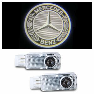 Mercedes Benz ロゴ カーテシ ランプ LED 純正交換 C/CLK/SLK クラス R171/R172/C199 ドア ライト プロジェクター メルセデス ベンツ AMG