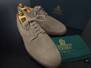 極美品 使用僅か クロケット＆ジョーンズ 8E CROCKETT&JONES 「TYNE」BEAMS F別注 クレープソール ドレスシューズ 箱付 9415