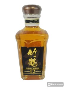 古酒 NIKKA（ニッカ）竹鶴 12年 ピュアモルト 角瓶 ベビーボトル 40％ 180ml ara-025