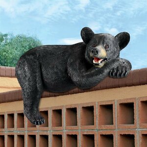 愛らしい怠け者 クロクマ黒熊のラモント彫像 庭園彫刻フギュア ガーデン 園芸 ギフト プレゼント 贈り物 輸入品