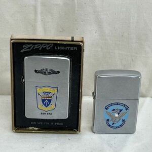 P452-H18-1981 ◎ Zippo ジッポ 2つまとめ USS PINTADO SSN672 UNITED STATES SEVENTH FLEET 喫煙グッズ