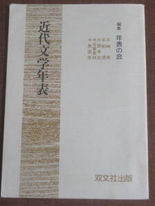 近代文学年表　　年表の回　編　　　　1995年　増補3版　　双文社出版　　　明治元年から昭和64年まで