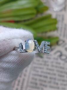 c-4331 オパール 指輪 最高級の宝石遊色鮮やか リングのサイズ調整可能