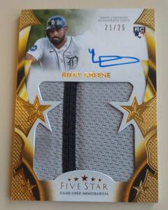 2023 Topps Five Star patch Autograph Riley Greene 21/25 RC