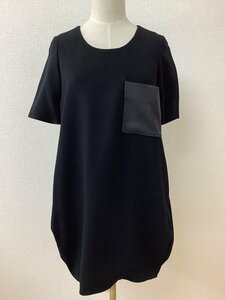 rag&bone ラグアンドボーン 黒チュニックワンピース ラムレザーポケット サイズXXS