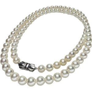 MIKIMOTO/ミキモト アコヤ真珠/パール7.0～7.5mm ネックレス K18WGホワイトゴールド 50.7g 65cm レディース