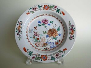 中国　清朝　粉彩　絵皿　乾隆時代　Chinese Export Famille Rose Plate　 Quanlong Period