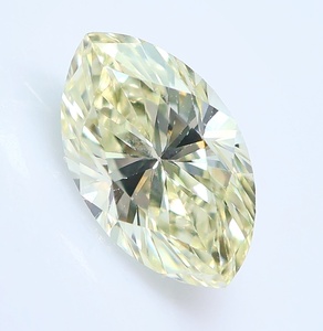 【１００円～】VS1！0.390ｃｔ 天然ダイヤ VERY LIGHT YELLOW（ナチュラルカラー）MQカット