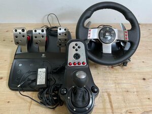 【動作未確認】Logi cool ロジクール G27 Racing wheel ステアリング ハンドル play station2.3 対応 ハンドルコントローラ【ジャンク品】