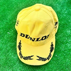 【1円スタート】　DUNLOP ダンロップ　ウイナーズキャップ　帽子　黄色　フリーサイズ　F1