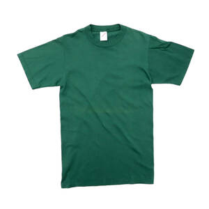 送料無料 90s ビンテージ USA製 JERZEES ジャージーズ RUSSELL ラッセル 無地 Tシャツ 緑 90年代 古着 プレーン ワーク アメカジ メンズ