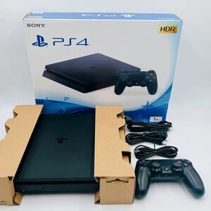 【1円】SONY PS4 プレステ4 CUH-2100BB01 1TB ジェットブラック 1スタ 動作確認済み 本体 箱セット PlayStation4