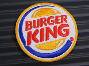 送料\84【BURGER KING・バーガーキング】※《アイロン刺繍ワッペン》　アメリカン雑貨　刺繍ワッペン　アイロンワッペン