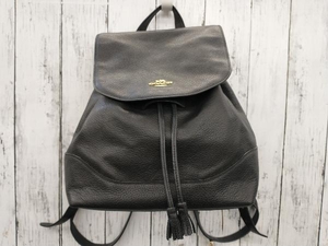 COACH コーチ レザー タッセル リュック F72645 ブラック