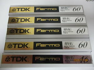 TDK　ＦＥＲＭＯ　コンパクトカセット　５本でもろくでなし　メタルポジション　酸化鉄　鉄の心臓