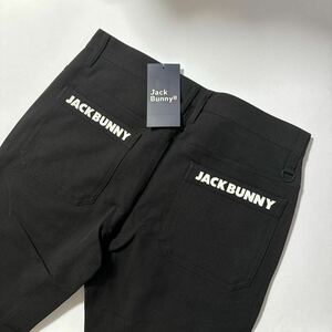 4/M 新品/今季新作」パーリーゲイツ-ジャックバニー: Jack Bunny!!メンズ　春夏　ストレッチツイル TEEさし付きパンツ　オシャレ　　黒