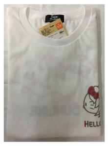最後の1点！SKT-1717・サンライン×ハローキティーコラボ・Tシャツ！Hello Kitty T Shirts・ホワイト（L)・サンリオ