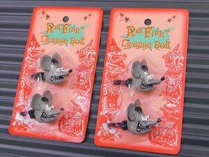 ◆送料無料◆【Rat Fink・ラットフィンク】※《ヘッド ライセンスボルト４個セット／グレー》　MOONEYES　ナンバープレート用