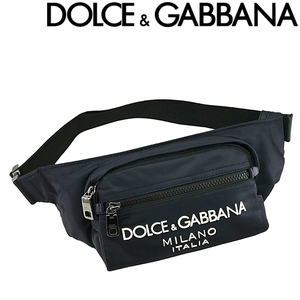DOLCE&GABBANA ベルトバッグ ウェストバッグ ポーチ ドルチェ＆ガッバーナ 鞄 紺 bm2218-ag182-8c653