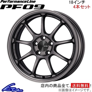 エンケイ パフォーマンスライン PF09 4本セット ホイール ランサーエボリューションX【18×8.5J 5-114 INSET38】CBA-CZ4A ENKEI アルミ