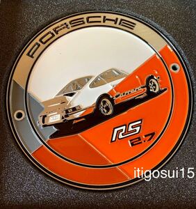 ★【未使用】ポルシェ PORSCHE★グリルバッジ カーバッジ Grille badge 911 2.7 Carrera RS orange カレラ 正規品