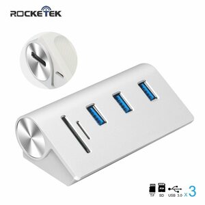 USBハブ Rocketek 3ポート USB3.0 SD/TFカードリーダー マルチハブ 多機能 imac macbook air pc アクセサリー