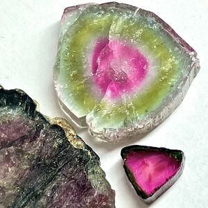 ［天然ウォーターメロントルマリンおまとめ26.3ct］A ルース 裸石 宝石 ジュエリー jewerly watermelon tourmaline