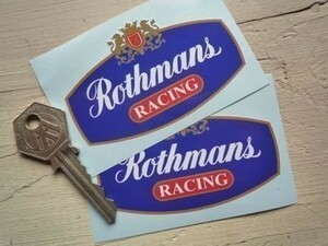 海外　限定品　送料込み 　ロスマンズ レーシング Rothmans RACING 100mm 2枚セット　ステッカー