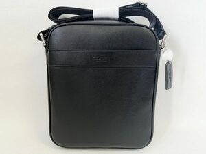 コーチ COACH ショルダーバッグ メンズバッグ 斜め掛け レザー ブラック アウトレット 保存袋付き 新品未使用