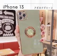 スマホケース　iPhone13 韓国　シンプル　リング付き　マグネット　ソフト