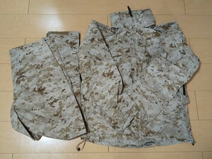 米国海兵隊実物GORE-TEXジャケットパンツセットデザートマーパットECWCS