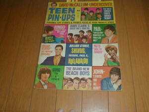 当時物 洋雑誌 TEEN PIN-UPS 1966年 ビートルズ BEATLES Elvis Presley DAVE CLARK 5 BEACH BOYS ROLLING STONES ヤードバーズ TOM JONES
