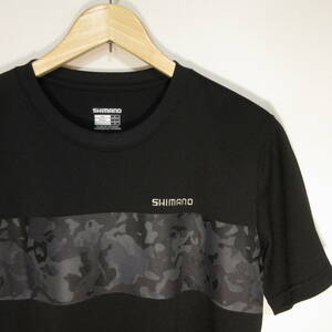 美品　SHIMANO　シマノ　肉厚ドライタイプTシャツ　ブラック　表記サイズ アジアXL　送料230円