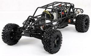 新品・完成品　32cc 2WDRCカー スチールロールバー Baja GT ブラック すべて揃ったエンジン・受信機・サーボ・送信機etc ROVAN代理店出品