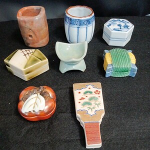 陶器製品　8点セット 日本陶器　海外陶器　青花磁染付　和食器　壺　小物入れ　まとめて
