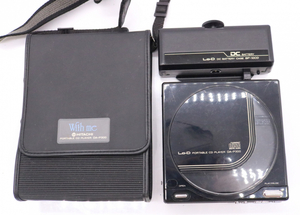 【ト滝】HITACHI 日立 Lo-D PORTABLE CD PLAYER DA-P300 ポータブルCDプレーヤー ケース付き 通電品 ブラック DS715DEM54