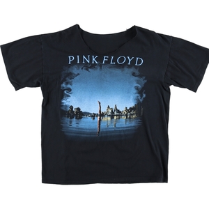 古着 90年代 PINK FLOYD ピンクフロイド アルバム WISH YOU WERE HERE 両面プリント カットオフ バンドTシャツ バンT メンズXL /evb002098