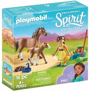 即決！新品 PLAYMOBIL プレイモービル 70122 スピリット ライディング・フリー プルと馬の親子