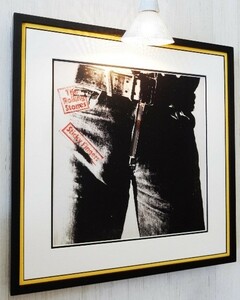 Rolling Stones/名盤 ジャケ ポスター 額装/Sticky Fingers/Andy Warhol/アンディ・ウォーホル/Mick Jagger/ローリング・ストーンズ/アート