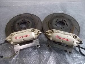 ★激安!★brembo ブレンボ フロント ブレーキ キャリパー 4POT 2ピーススリットローター アウディ A4にて使用 F360ブレンボ ? / 4R2-1641