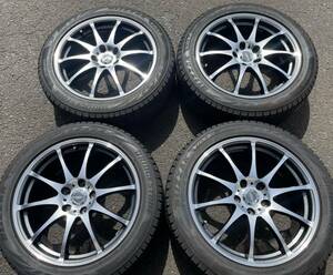 ホンダ　ヴェゼル　エスティマ50 7.5J-18 off+55 pcd114.3/5H 225/50R18 BS VRX2 スタッドレス　　4本セット