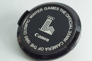 ja-CAP-あ01★送料無料 美品★Canon 内径52mm カブセ式 キャノン キヤノン レンズキャップ 1980年レイクプラシッド 冬季オリンピック仕様