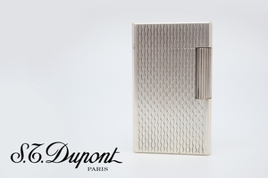 ガスライター ■ S.T. Dupont デュポン PARIS / 銀 シルバー ■ エレガントフォルム 上質素材 №9533■
