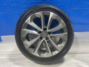 T138 ホンダ純正 18インチ 18x8J 55 5穴 5H アルミ ホイール 1本 BS GRXT REGNO 235/45R18 94W 4913 中古 棚Z