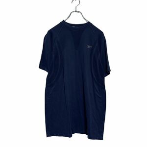 Reebok 半袖 ロゴTシャツ L～ ネイビー リーボック ワンポイント スポーツウェア 古着卸 アメリカ仕入 a604-7118