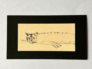 【山本容子の複製銅版画（印刷）】≪猫に見られる≫　