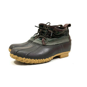 USA製 2010s L.L.Bean Waxed Canvas Maine Hunting Shoes US7(25cm) エルエルビーン ハンティングシューズ レザーブーツ
